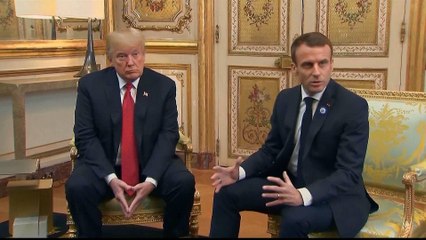 Macron, Trump in show of unity after row over European security