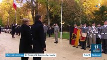 Commémorations : la fraternité franco-allemande affichée à Rethondes par Emmanuel Macron et Angela Merkel