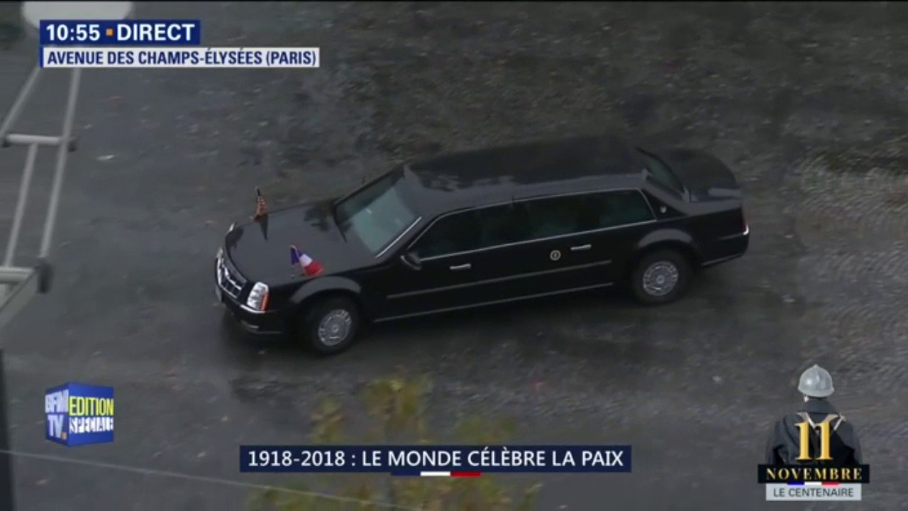 11-Novembre: Donald Trump a préféré son propre convoi aux bus communs aux autres dirigeants