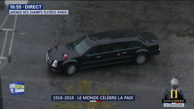 11-Novembre: Donald Trump a préféré son propre convoi aux bus communs aux autres dirigeants