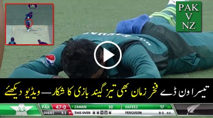 Fakhar Zaman got hit hard by Ferguson