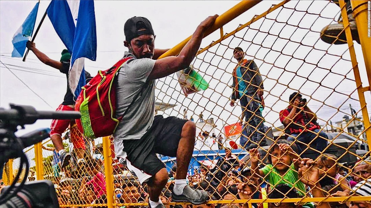 "Asylum Seekers" Smash Mexican Border Waving Honduran Flags