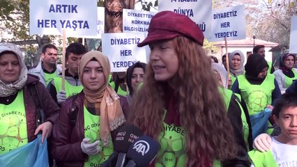 Diyabete dikkati çekmek için çöp topladılar - DÜZCE