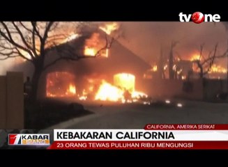 Korban Tewas Kebakaran California Jadi 23 Orang