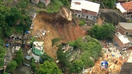 Mortal corrimiento de tierras en los cerros de Niteroi, en Brasil
