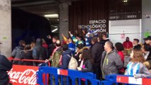 Sporting-Málaga: Llegada del Málaga a El Molinón