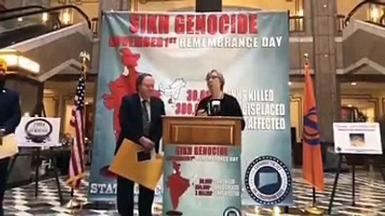 Statement of State Senator Katherine Osten  the Occasion of Declaring Nov 01 as Sikh Genocide Remembrance Day by the State of Connecticut