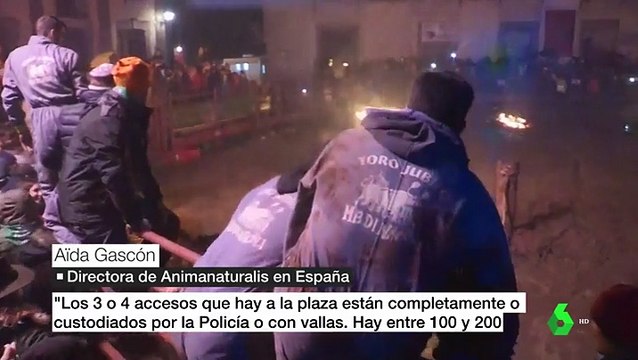 Lo rodean, lo inmovilizan y prenden fuego a la estructura de su cornamenta: así es el polémico Toro Jubilo de Medinaceli