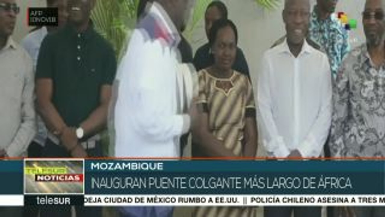 Inauguran en Mozambique el puente colgante más largo de África