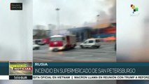 Rusia: incendio en San Petersburgo deja dos heridos