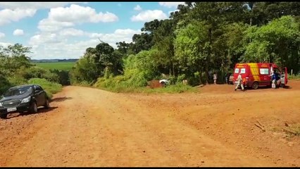 Três são socorridos após acidente na área rural