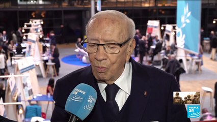 Interview de Beji Caïd ESSEBSI, président tunisien, au Forum sur la Paix à Paris