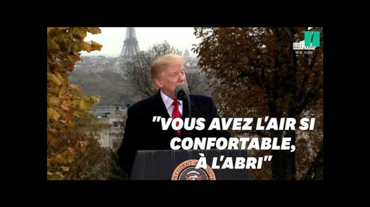 Commémorations du 11 novembre: Trump n'a pas pu s'empêcher de blaguer sur la météo