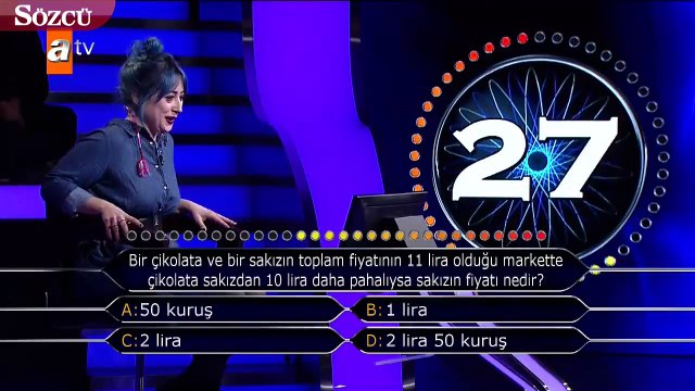 Kim Milyoner Olmak İster'de sosyal medyada tartışma çıkaran matemetik sorusu