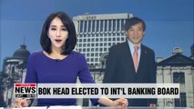 BOK governor Lee Ju-yeol elected to BIS board