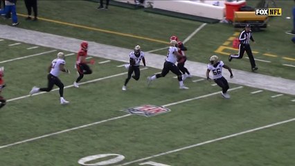 Marcus Williams nearly returns Dalton's INT for TD
