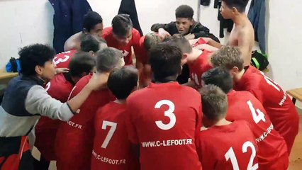 U15.2 VIDÉO VESTIAIRES COUPE U15 VICTOIRE   3 A 1 CONTRE BAUME LES DAMES