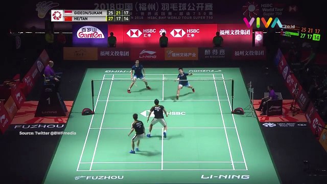 VIDEO: Detik-detik Marcus/Kevin Juara Fuzhou China Open 2018