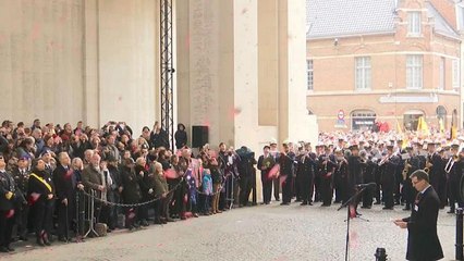 Watch: Poppies float down from Menin Gate during Armistice ceremony in Belgium
