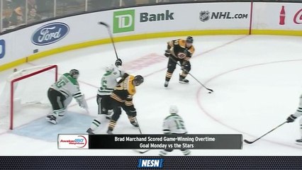 Brad Marchand Scores Game-Winning Goal In OT Vs. Stars