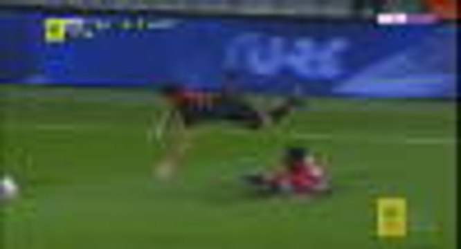Nimes’ Loick Landre sent off after horrendous tackle