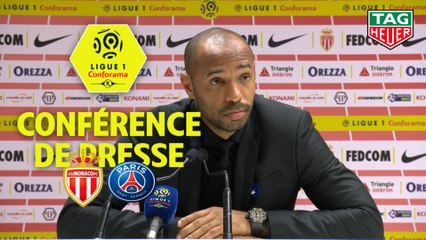 Conférence de presse AS Monaco - Paris Saint-Germain (0-4) : Thierry HENRY (ASM) - Thomas TUCHEL (PARIS) / 2018-19