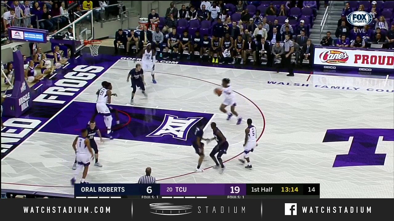Oral Roberts vs. No. 20 TCU Basketball Highlights (2018-19)
