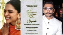Deepika Padukone और Ranveer Singh की रिसेप्शन पार्टी का कार्ड हुआ Viral | Boldsky