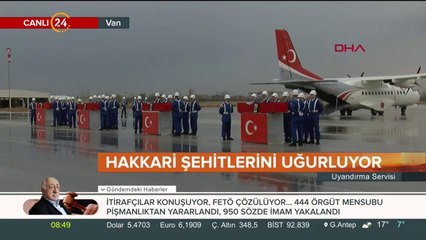 Hakkari şehitlerine veda