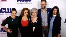 Justina Machado, Rita Moreno, Todd Grinnell, India de Beaufort 2018 ACLU Bill of Rights Dinner Red Carpet