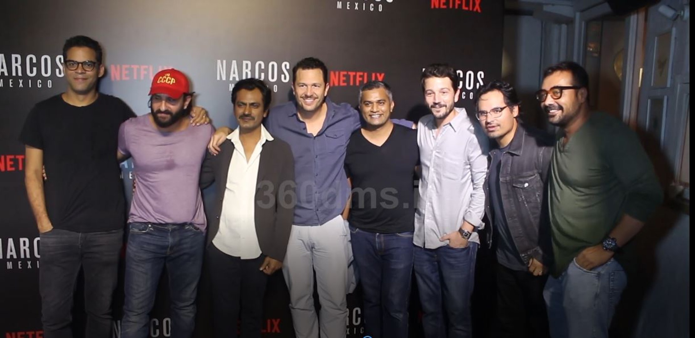 ⁣Sacred Games Stars Nawazuddin, Saif and Others Meet Netflix Series Narcos Stars