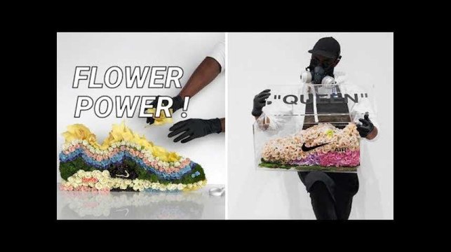 Avec des fleurs, cet artiste reproduit de célèbres baskets