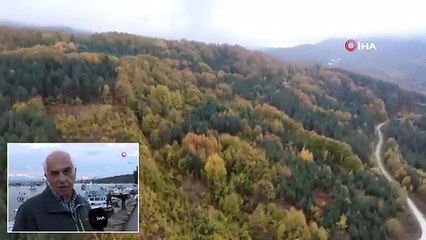 Sinop'ta Sonbaharla Gelen Kartpostallık Manzara Havadan Görüntülendi