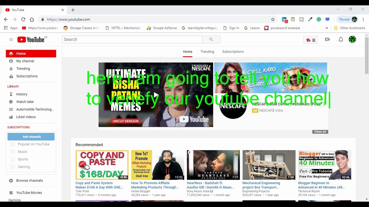 How to Veriefy our youtube Account (part 4)