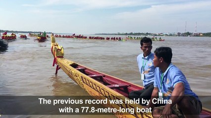 Cambodia sets new record for world's longest dragon boat