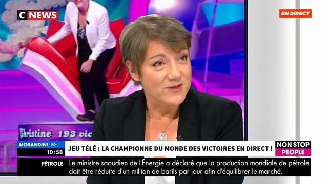 Jeu télé / Nagui: Regardez la championne du monde qui était ce matin dans Morandini Live !