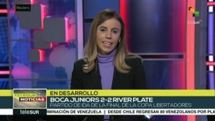 Boca y River empatan a 2 en el partido de ida de la Copa Libertadores