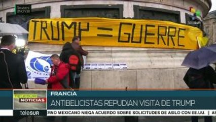 Rechazan franceses la visita del presidente Donald Trump
