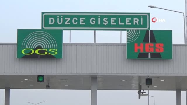 Düzce)düzce Tem Otoyolu Gişeleri Trafiğe Açıldı
