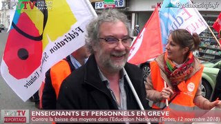 HPyTv Tarbes | Profs et personnels en grève à Tarbes (12 nov 18)