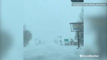 Heavy snow blankets town
