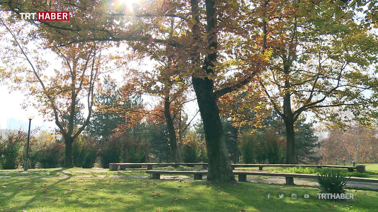 TBMM bahçesi hazan mevsimi renklerine büründü