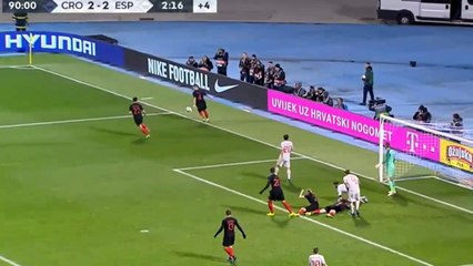 Tin Jedvaj 2nd Goal - Croatia vs Spain 3-2 15/11/2018