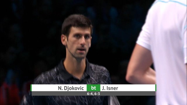 Djokovic crushes Isner to deliver warning at ATP Finals