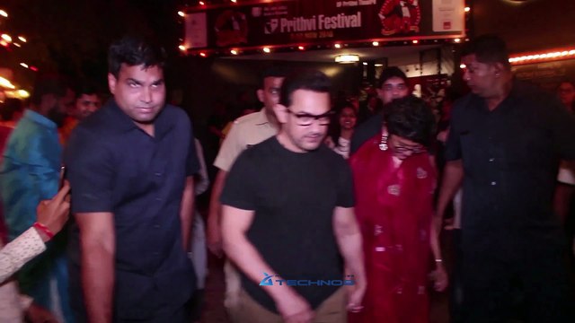 Aamir Khan, Kiran Rao Spotted At Prithvi Theatre
