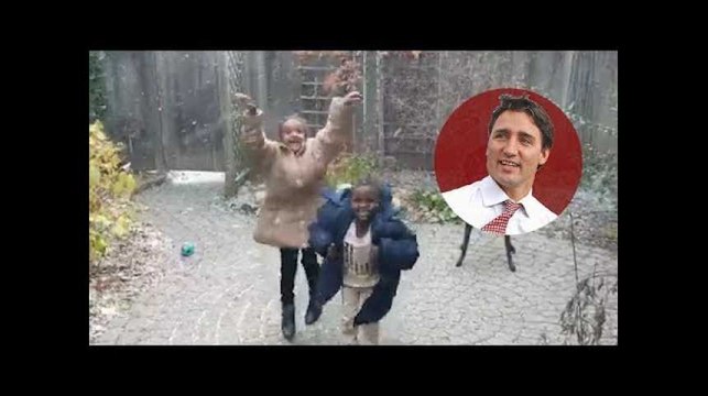 La joie de ces enfants a beaucoup plu à Justin Trudeau