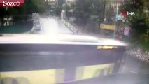 İETT otobüsünün kaza anı kamerada