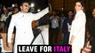 Deepika Padukone Ranveer Singh Wedding | Mobbed By Fans | Leave For Italy | Mumbai Airport VIDEO