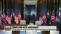 Washington reiterates Pyeongyang's commitment to denuclearize, while Seoul says the 