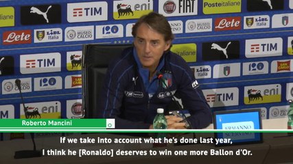 Ronaldo deserves Ballon d'Or - Mancini